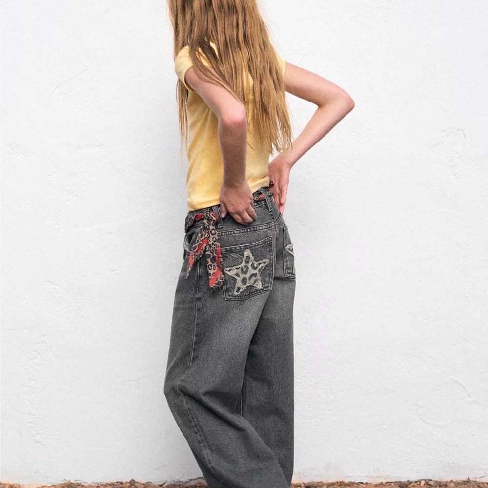Zara Kids Star Wide Leg Jeans ⭐️